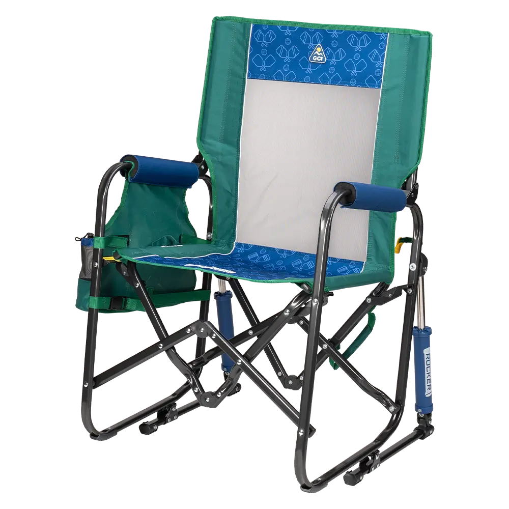 Premium All-Weather Stowaway Rocker - Choice 794 - Heavy-Duty Kickback Rocker with Beverage Holder Detail