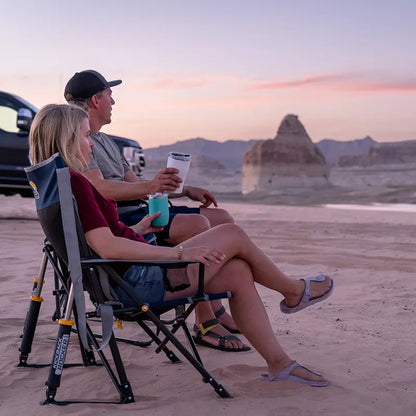 Patented Spring-Action Kickback Rocker - Choice 345 - Heavy-Duty Kickback Rocker with Beverage Holder Detail