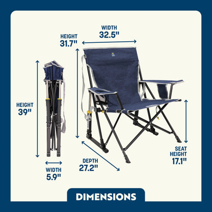 Patented Spring-Action Kickback Rocker - Choice 345 - Heavy-Duty Kickback Rocker with Beverage Holder Detail