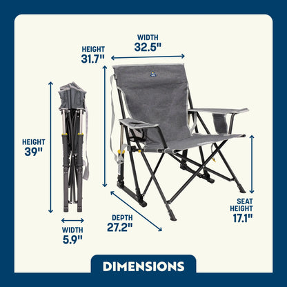 Patented Spring-Action Kickback Rocker - Choice 345 - Heavy-Duty Kickback Rocker with Beverage Holder Detail