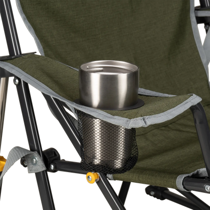 Patented Spring-Action Kickback Rocker - Choice 345 - Heavy-Duty Kickback Rocker with Beverage Holder Detail