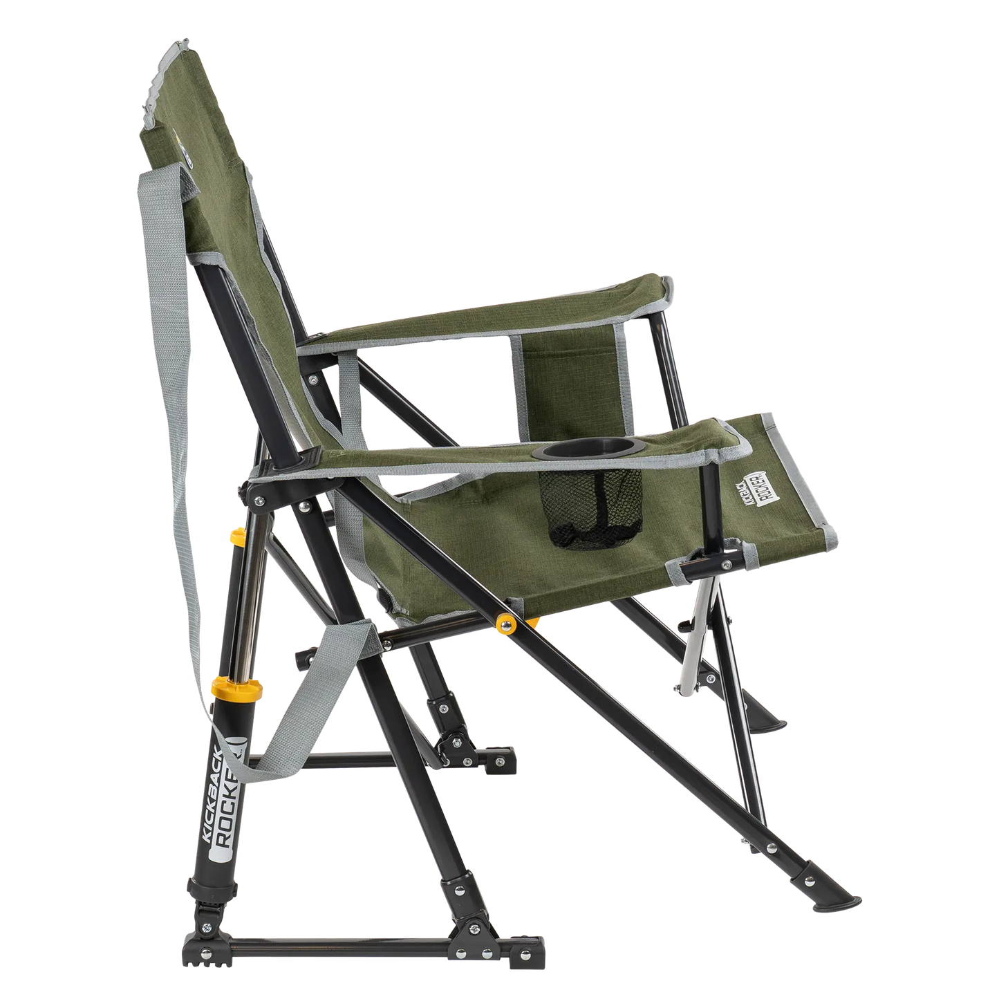 Patented Spring-Action Kickback Rocker - Choice 345 - Heavy-Duty Kickback Rocker with Beverage Holder Detail