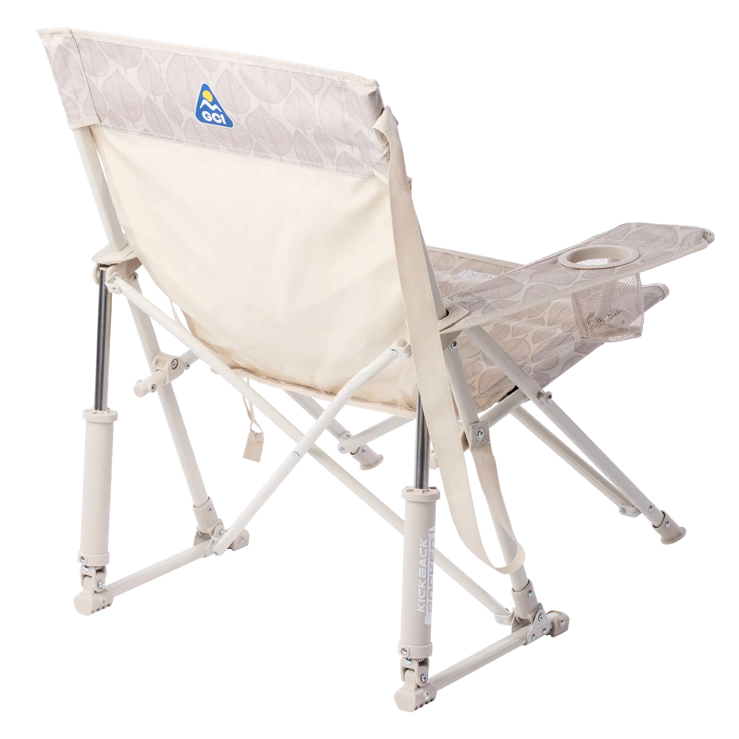 Patented Spring-Action Kickback Rocker - Choice 345 - Heavy-Duty Kickback Rocker with Beverage Holder Detail