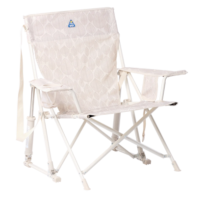Patented Spring-Action Kickback Rocker - Choice 345 - Heavy-Duty Kickback Rocker with Beverage Holder - Soft Neutral Leaf