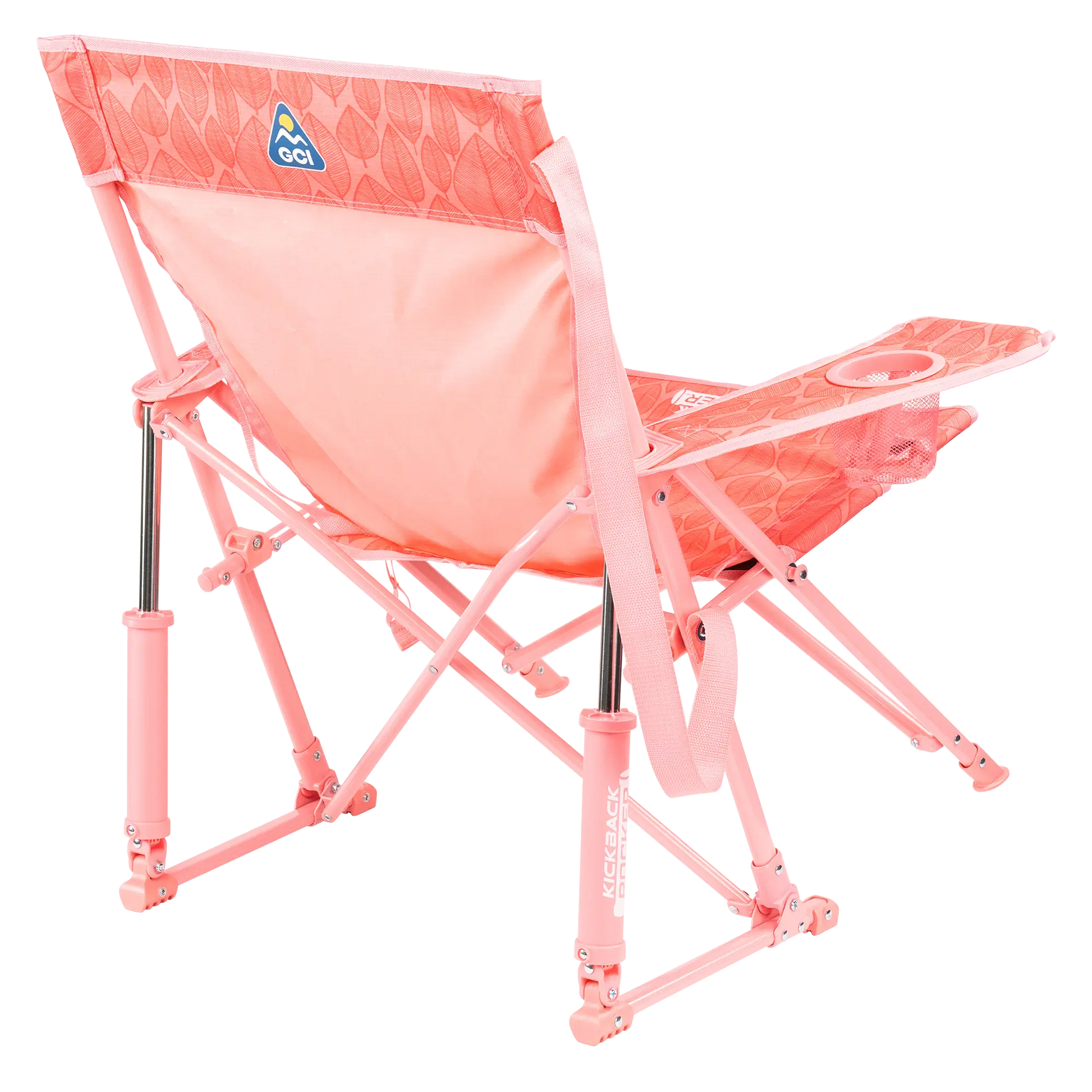 Patented Spring-Action Kickback Rocker - Choice 345 - Heavy-Duty Kickback Rocker with Beverage Holder Detail