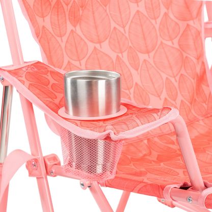 Patented Spring-Action Kickback Rocker - Choice 345 - Heavy-Duty Kickback Rocker with Beverage Holder Detail