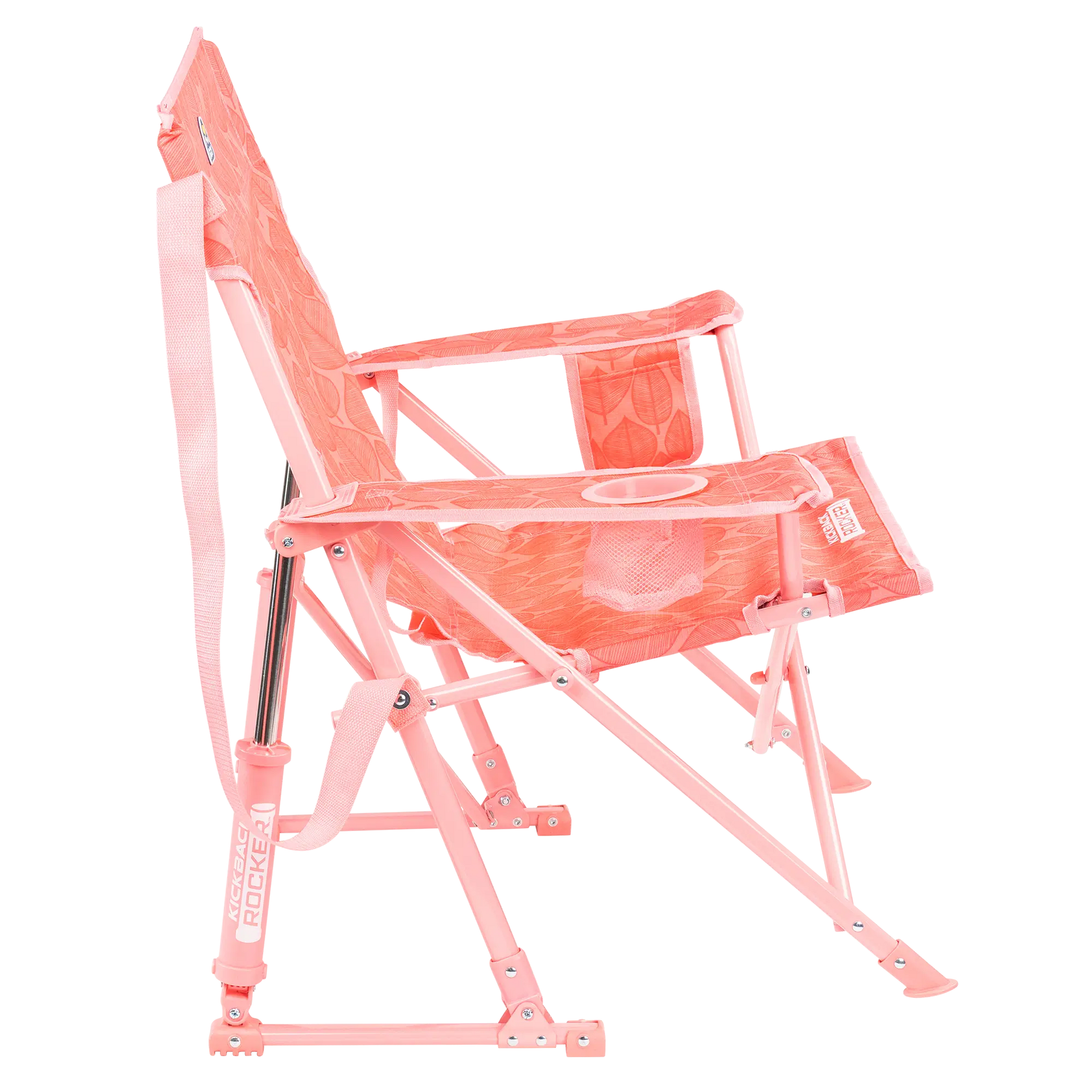 Patented Spring-Action Kickback Rocker - Choice 345 - Heavy-Duty Kickback Rocker with Beverage Holder Detail