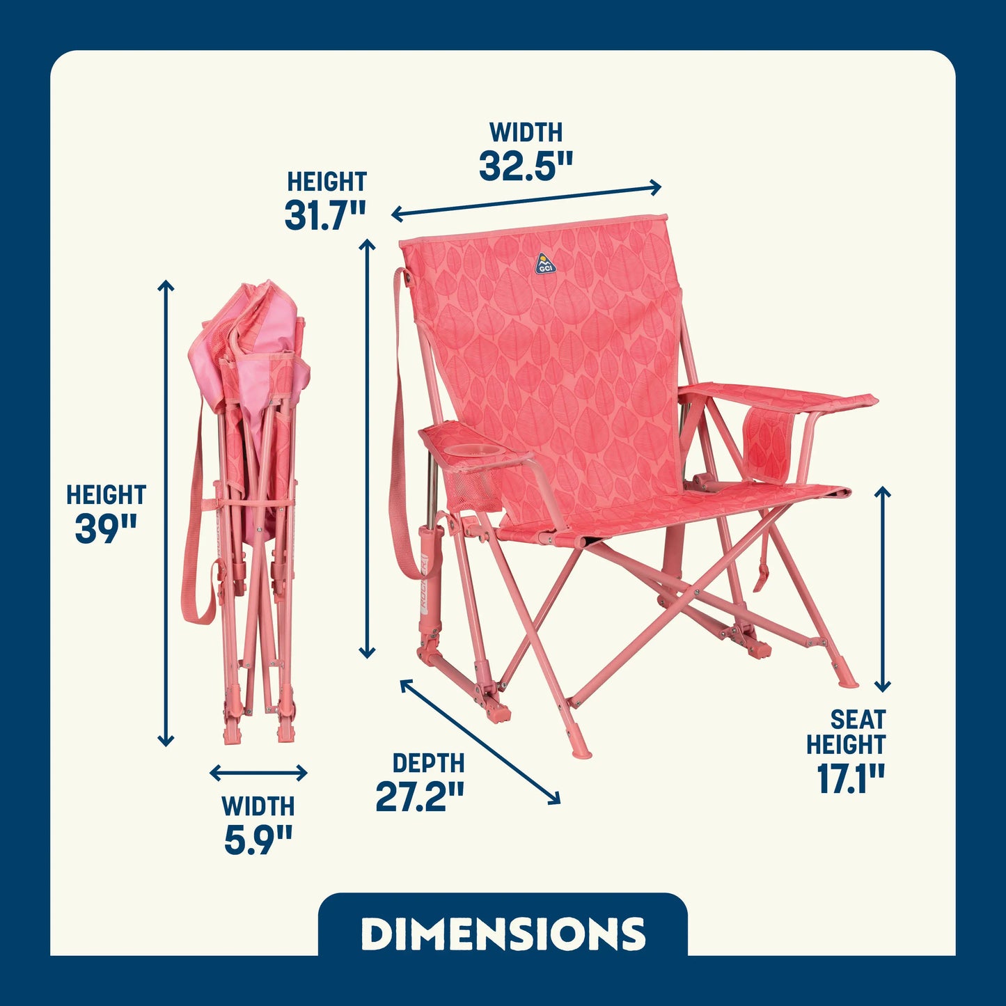 Patented Spring-Action Kickback Rocker - Choice 345 - Heavy-Duty Kickback Rocker with Beverage Holder Detail