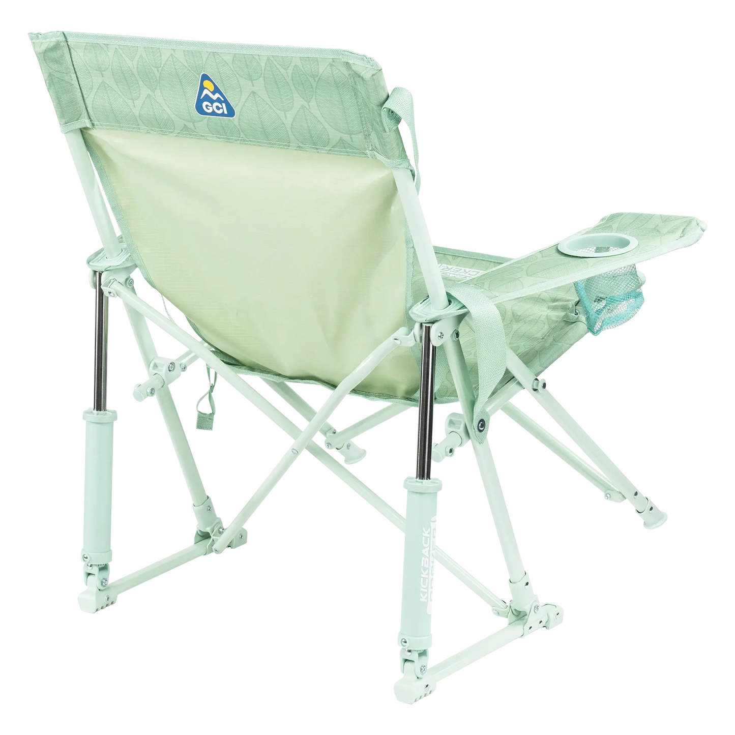 Patented Spring-Action Kickback Rocker - Choice 345 - Heavy-Duty Kickback Rocker with Beverage Holder Detail