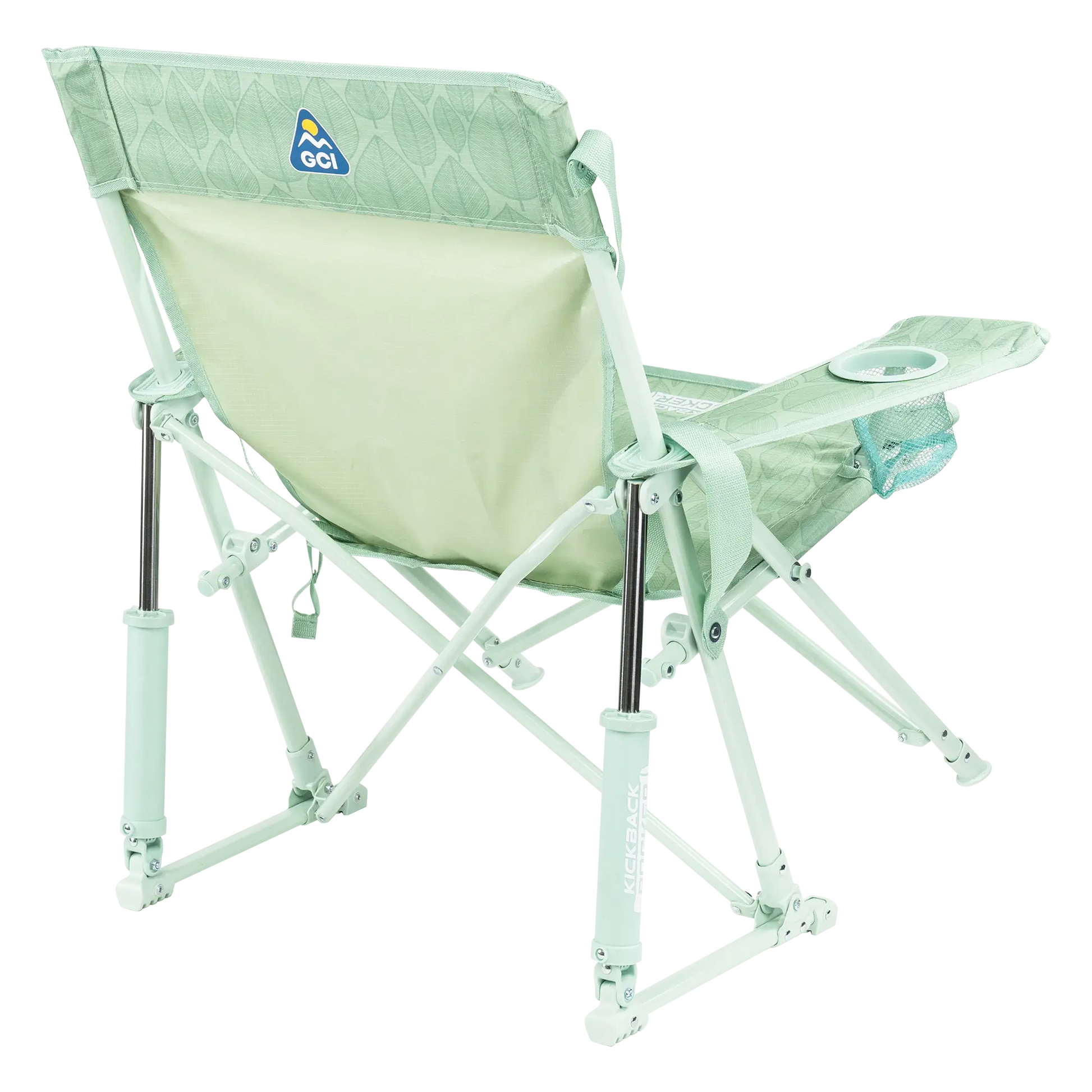 Patented Spring-Action Kickback Rocker - Choice 345 - Heavy-Duty Kickback Rocker with Beverage Holder Detail