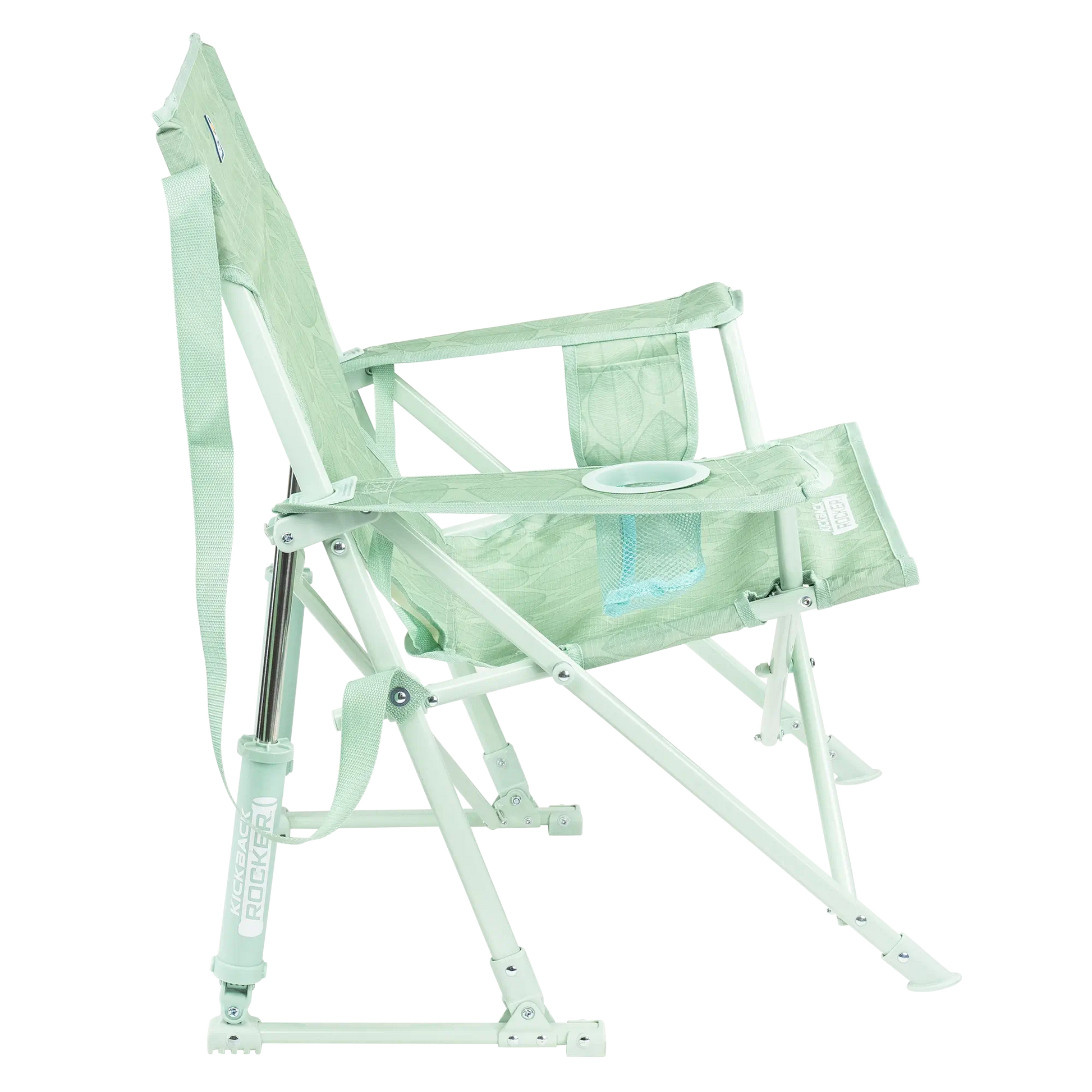 Patented Spring-Action Kickback Rocker - Choice 345 - Heavy-Duty Kickback Rocker with Beverage Holder Detail