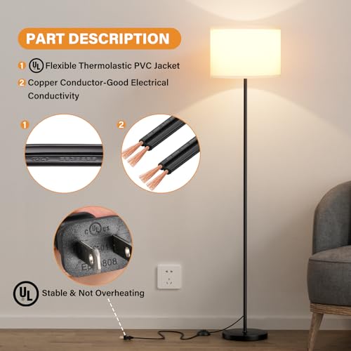 Smart Home Modern Floor Lamp Simple Design with White Kit