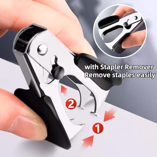 Eco-Friendly Long Reach Stapler,with 2000 Staples & Stapler Remover Full Strip，20-25 Essentials