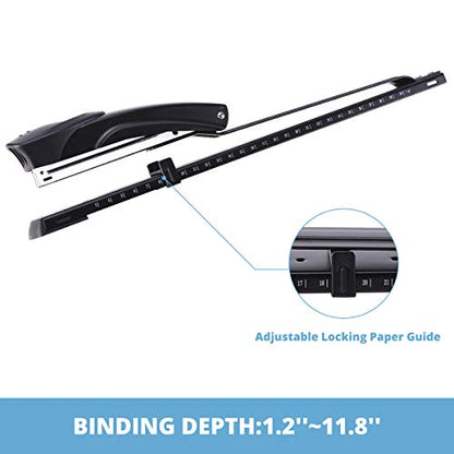Eco-Friendly Long Reach Stapler,with 2000 Staples & Stapler Remover Full Strip，20-25 Essentials
