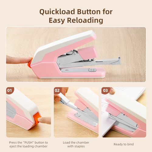 Deli Effortless Desktop Stapler, Heavy Duty Stapler, 40-50 Essentials
