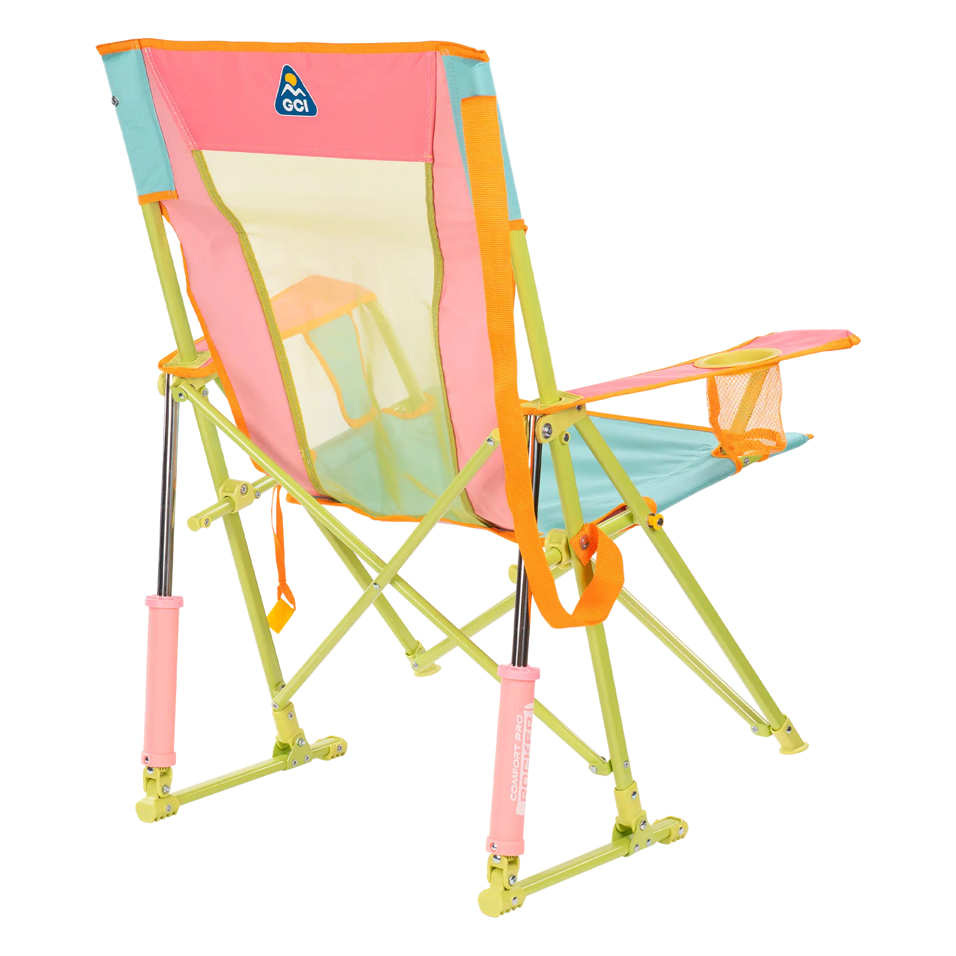 Premium All-Weather Comfort Pro Rocker - Choice 375 - Heavy-Duty Kickback Rocker with Beverage Holder Detail