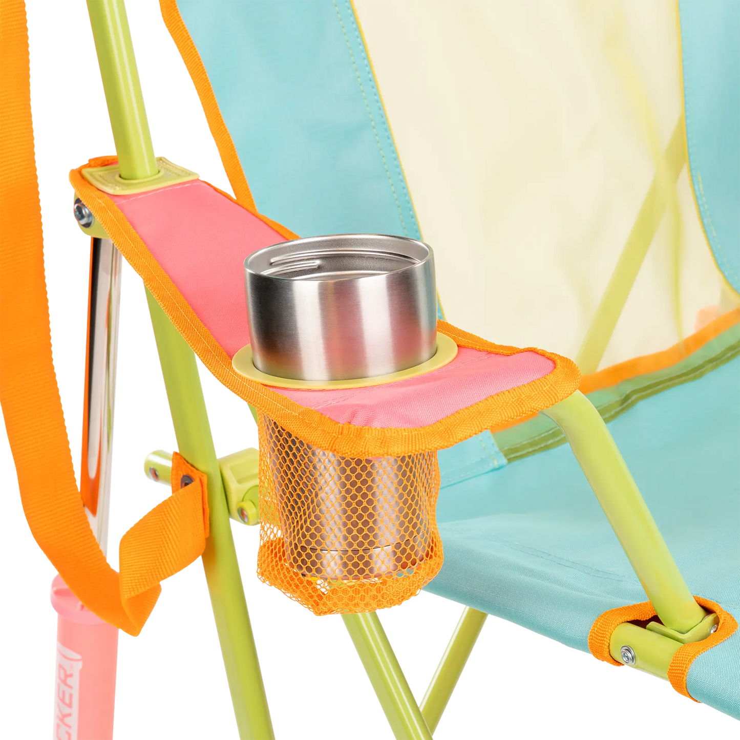 Premium All-Weather Comfort Pro Rocker - Choice 375 - Heavy-Duty Kickback Rocker with Beverage Holder Detail