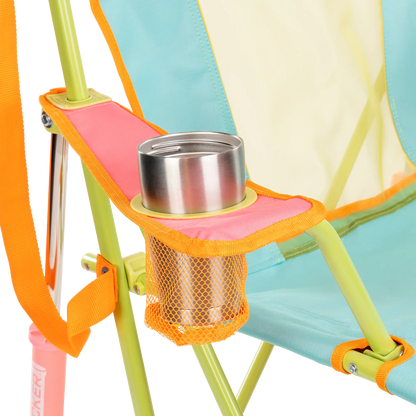 Premium All-Weather Comfort Pro Rocker - Choice 375 - Heavy-Duty Kickback Rocker with Beverage Holder Detail