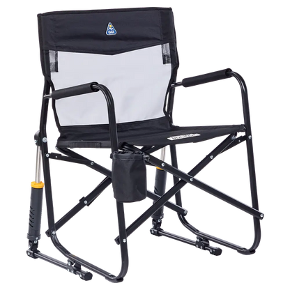 Patented Spring-Action Freestyle Rocker Elite - Choice 460 - RoadTrip Rocker Smooth Motion Camp Chair - Black