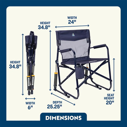 Patented Spring-Action Freestyle Rocker Elite - Choice 460 - RoadTrip Rocker Smooth Motion Camp Chair Detail