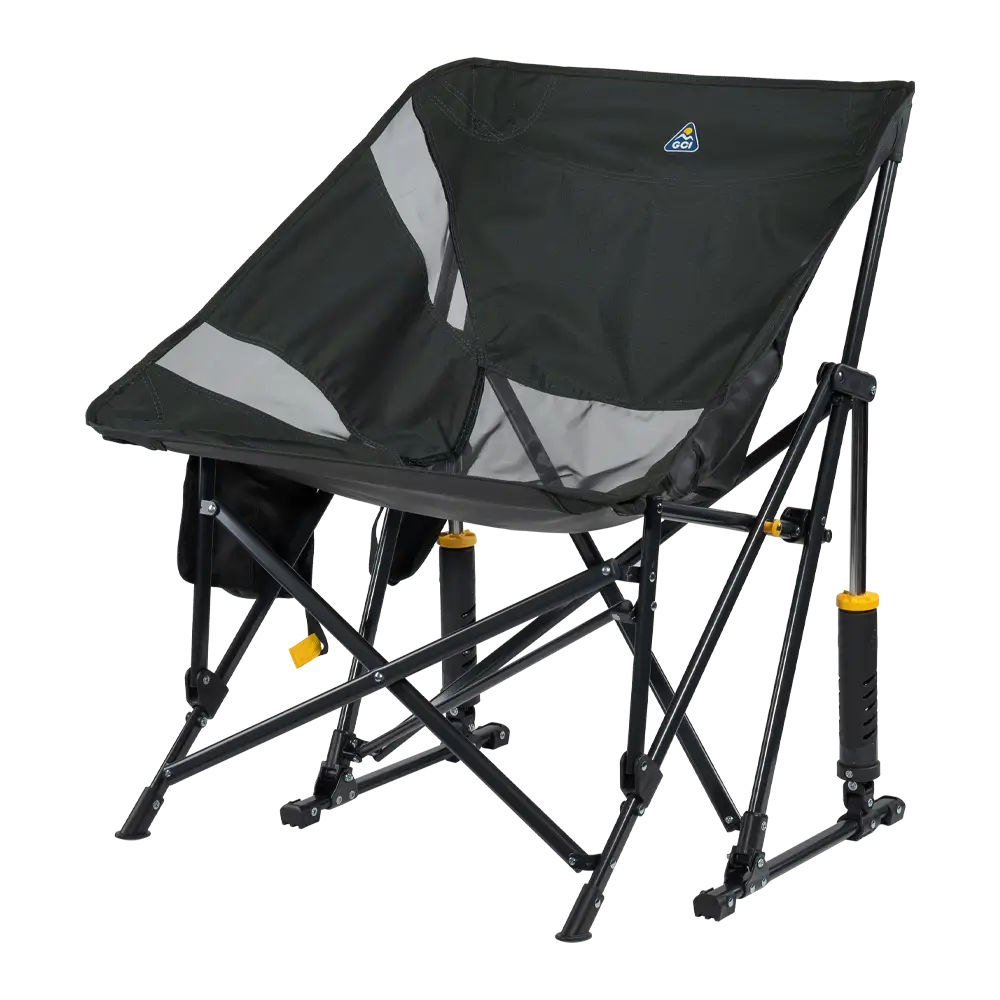 Patented Spring-Action Pod Rocker Elite - Choice 832 - Heavy-Duty Kickback Rocker with Beverage Holder Detail