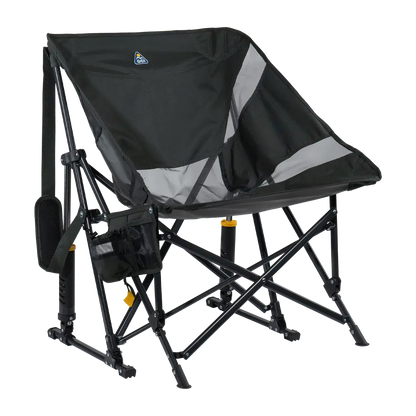 Patented Spring-Action Pod Rocker Elite - Choice 832 - Heavy-Duty Kickback Rocker with Beverage Holder - Dark Charcoal