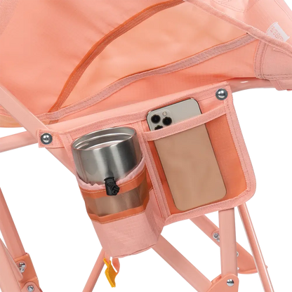 Patented Spring-Action Pod Rocker Elite - Choice 832 - Heavy-Duty Kickback Rocker with Beverage Holder Detail