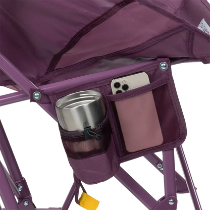 Patented Spring-Action Pod Rocker Elite - Choice 832 - Heavy-Duty Kickback Rocker with Beverage Holder Detail
