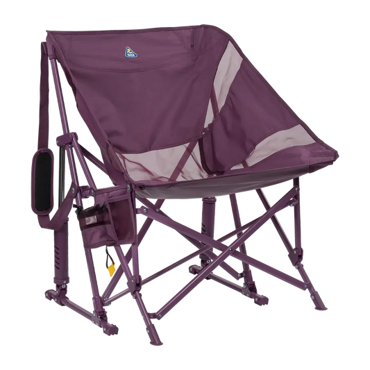 Patented Spring-Action Pod Rocker Elite - Choice 832 - Heavy-Duty Kickback Rocker with Beverage Holder - Pastel Amethyst