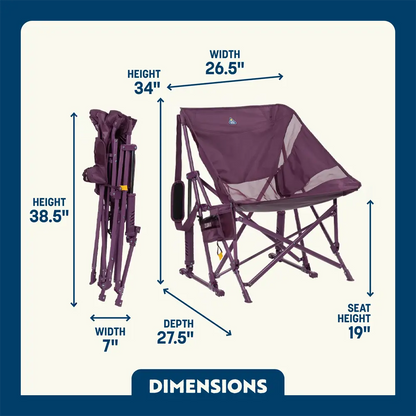 Patented Spring-Action Pod Rocker Elite - Choice 832 - Heavy-Duty Kickback Rocker with Beverage Holder Detail
