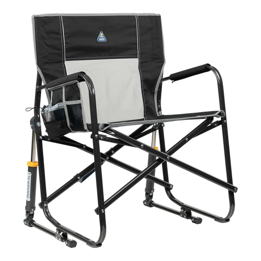 Heavy-Duty Freestyle Freestyle Rocker XL - Choice 552 - Patented Spring-Action Rocking Chair for Camping - Black