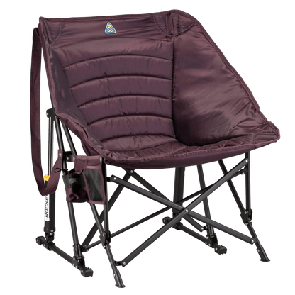 Smooth Motion Puff Rocker - Choice 731 - Heavy-Duty Kickback Rocker with Beverage Holder - Amethyst