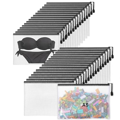 top-tier Jetec 32 Pcs Mesh Zipper Bags Toy Storage for Daily Use