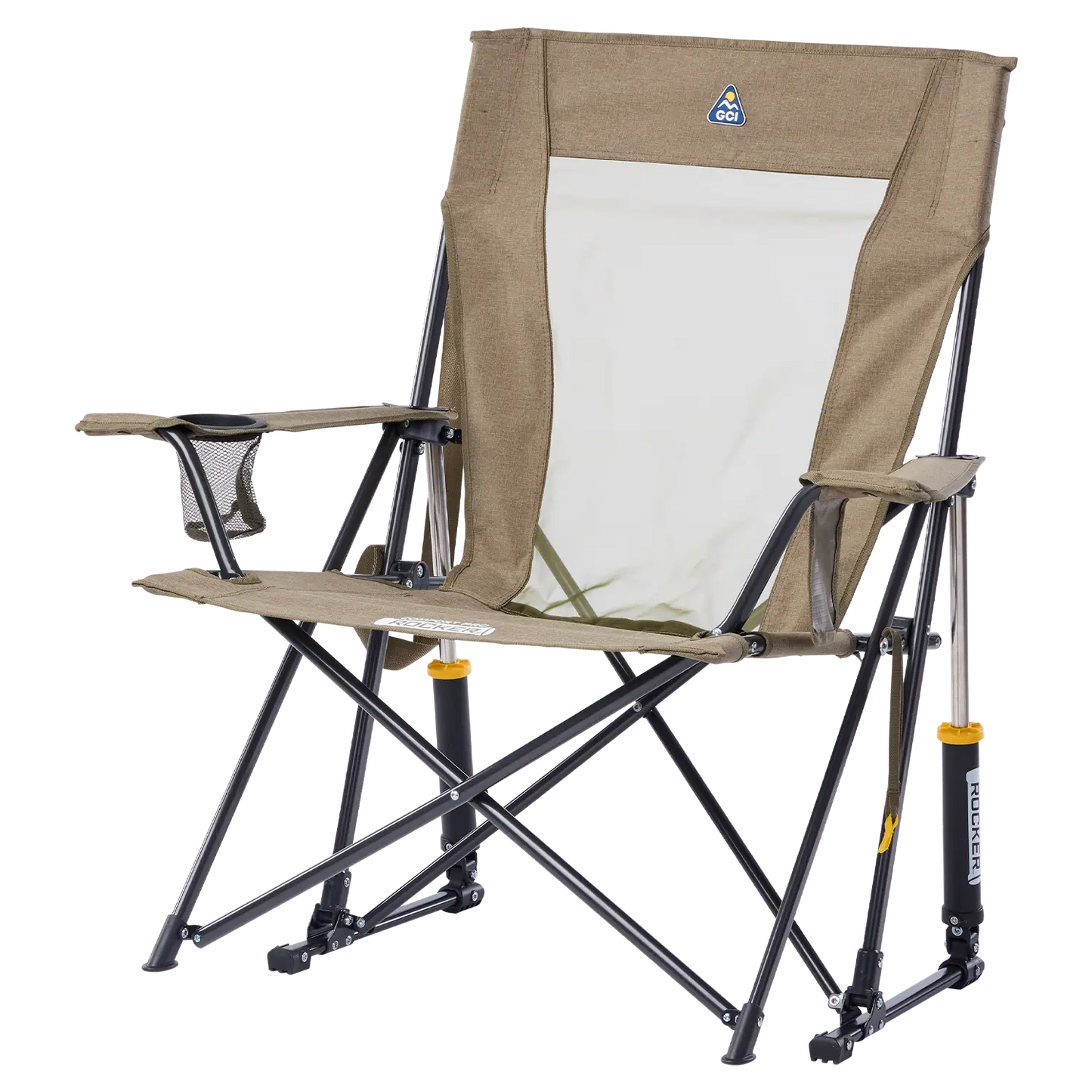 Smooth Motion Comfort Pro Rocker XL - Choice 107 - Heavy-Duty Kickback Rocker with Beverage Holder Detail