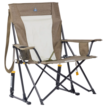 Smooth Motion Comfort Pro Rocker XL - Choice 107 - Heavy-Duty Kickback Rocker with Beverage Holder - Heathered Aged Fatigue