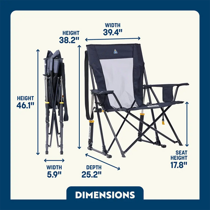 Smooth Motion Comfort Pro Rocker XL - Choice 107 - Heavy-Duty Kickback Rocker with Beverage Holder Detail