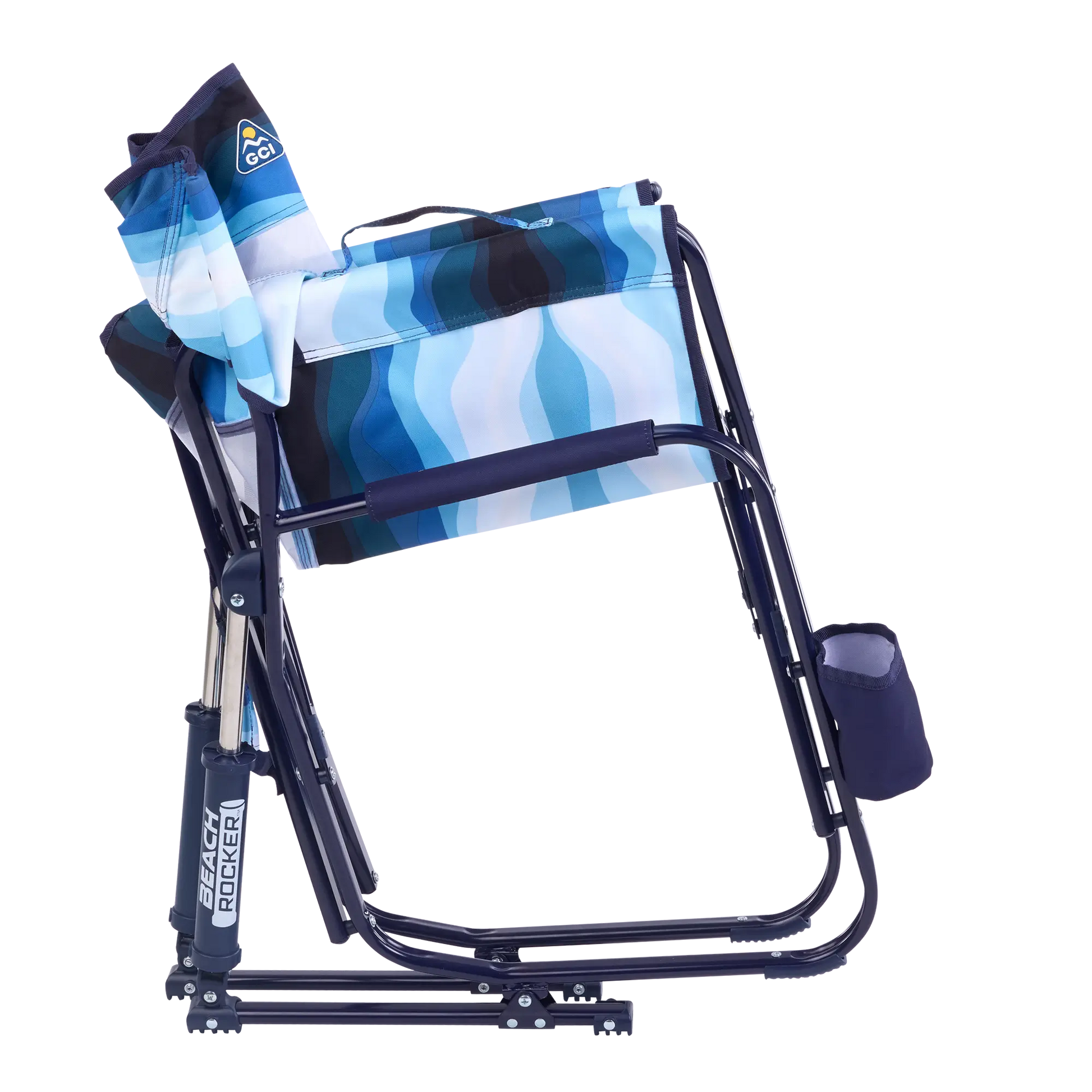 Patented Spring-Action Beach Rocker - Choice 712 - Freestyle Rocker Portable Outdoor Folding Chair Detail