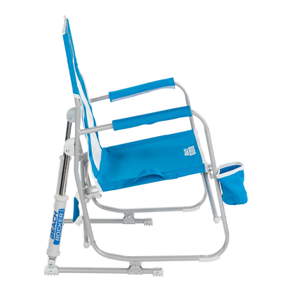 Patented Spring-Action Beach Rocker - Choice 712 - Freestyle Rocker Portable Outdoor Folding Chair Detail