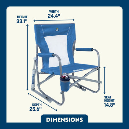 Patented Spring-Action Beach Rocker - Choice 712 - Freestyle Rocker Portable Outdoor Folding Chair Detail