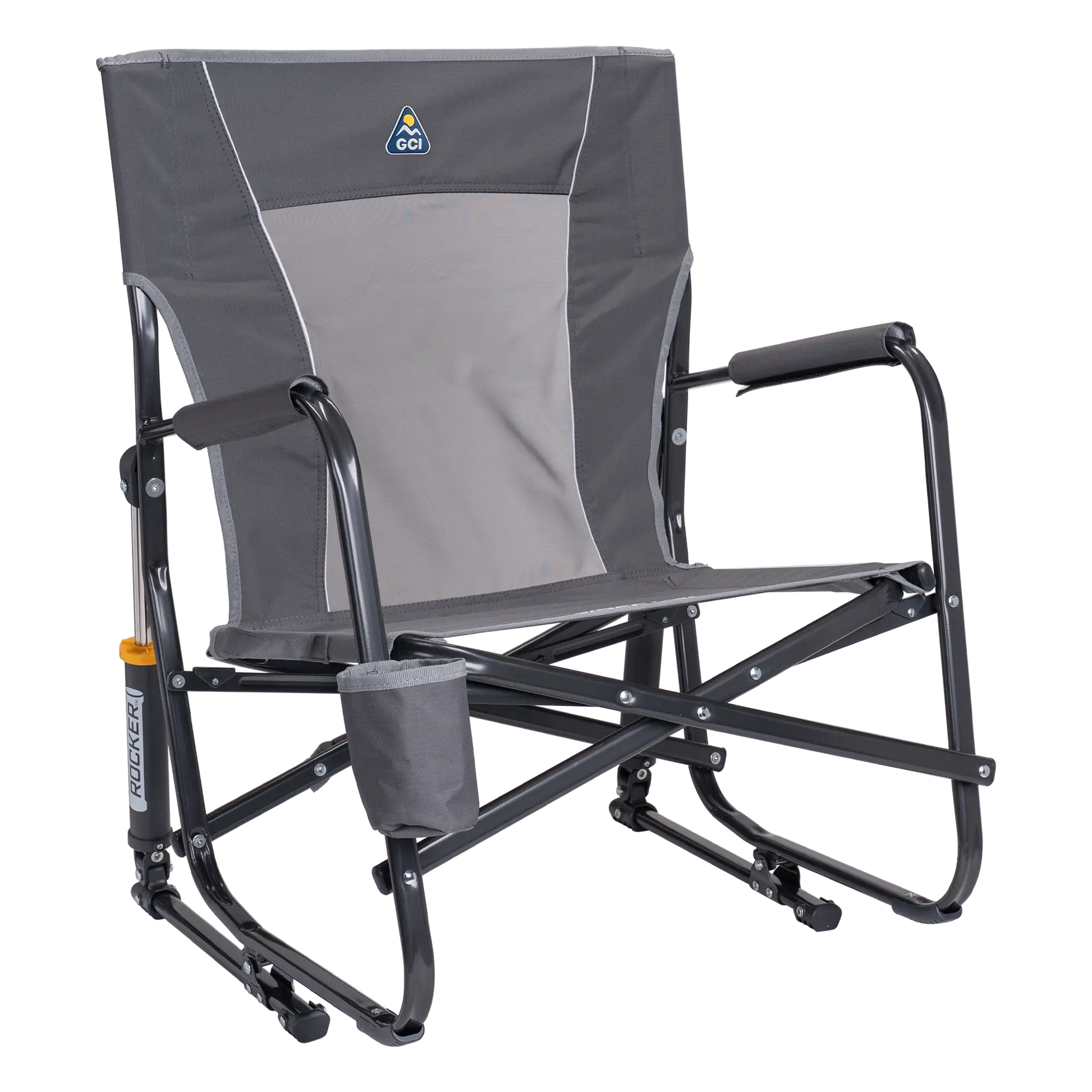 Heavy-Duty Freestyle FirePit Rocker - Choice 737 - RoadTrip Rocker Smooth Motion Camp Chair - Pewter