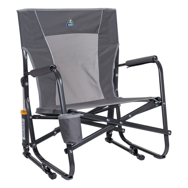 Heavy-Duty Freestyle FirePit Rocker - Choice 737 - RoadTrip Rocker Smooth Motion Camp Chair - Pewter
