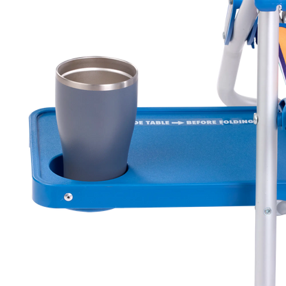 Sand-Friendly Big Surf with Slide Table - Choice 334 - Low-Profile Reclining Beach Chair with Backpack Straps Detail