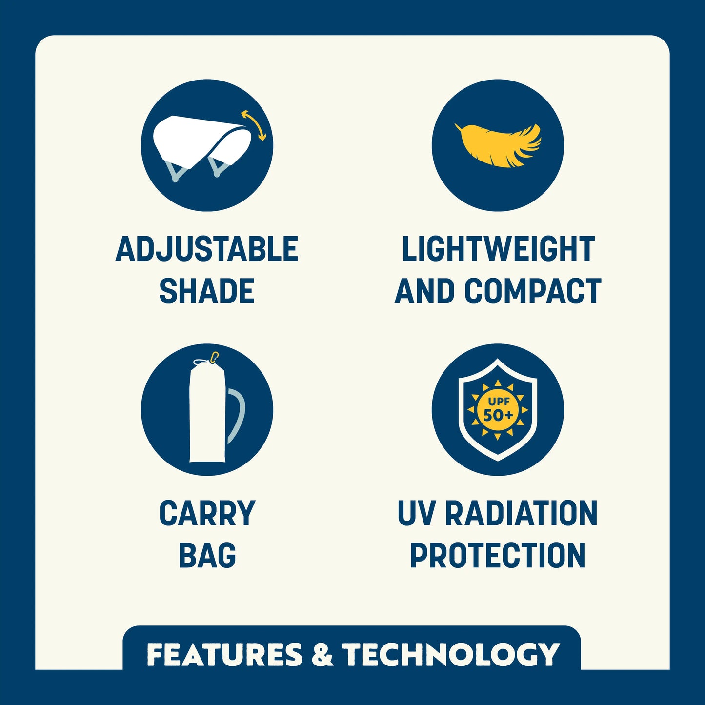 Portable Canopy SunShade Accessory - Choice 361 - Instant Sunshade Umbrella for Tailgating Detail