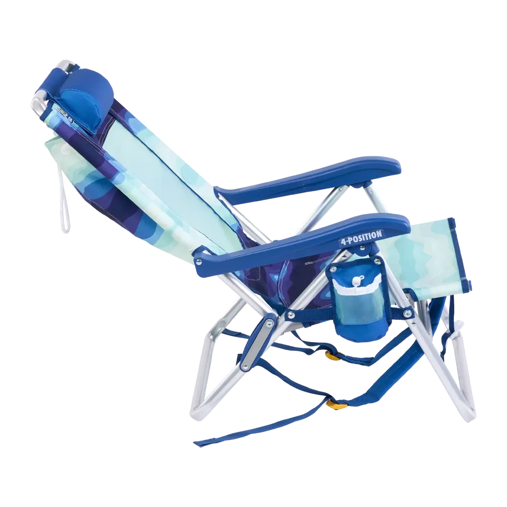 Sand-Friendly Backpack Beach Chair - Choice 709 - Portable Heavy-Duty Low Boy Chair for Ocean Side Detail