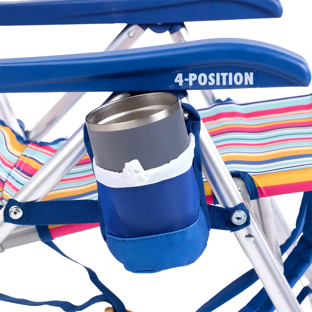 Sand-Friendly Backpack Beach Chair - Choice 709 - Portable Heavy-Duty Low Boy Chair for Ocean Side Detail