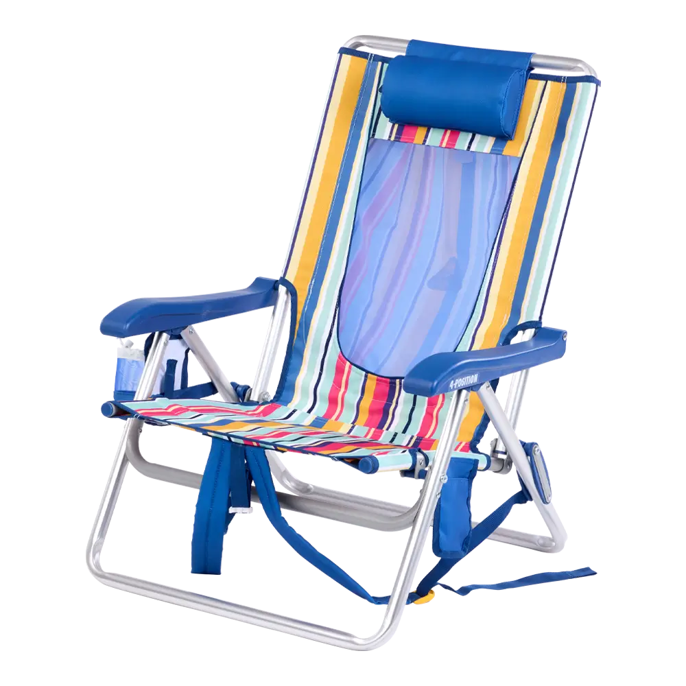 Sand-Friendly Backpack Beach Chair - Choice 709 - Portable Heavy-Duty Low Boy Chair for Ocean Side Detail