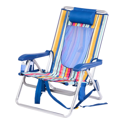 Sand-Friendly Backpack Beach Chair - Choice 709 - Portable Heavy-Duty Low Boy Chair for Ocean Side Detail