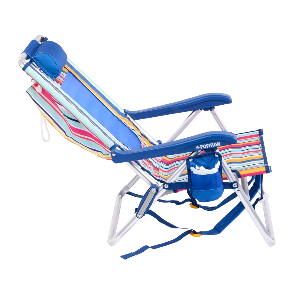 Sand-Friendly Backpack Beach Chair - Choice 709 - Portable Heavy-Duty Low Boy Chair for Ocean Side Detail