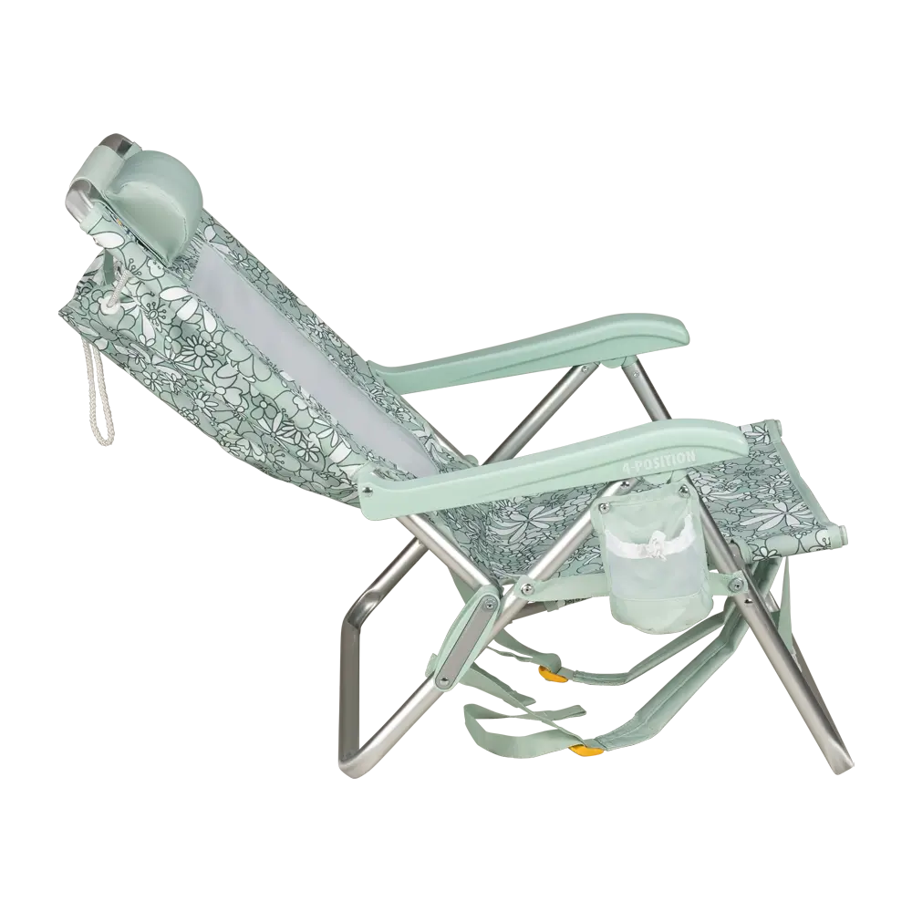 Sand-Friendly Backpack Beach Chair - Choice 709 - Portable Heavy-Duty Low Boy Chair for Ocean Side Detail