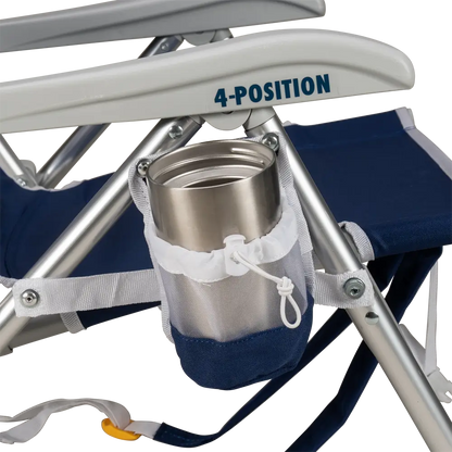 Sand-Friendly Backpack Beach Chair - Choice 709 - Portable Heavy-Duty Low Boy Chair for Ocean Side Detail